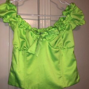 Slightly worn I.AM.GIA neon greens shirt.